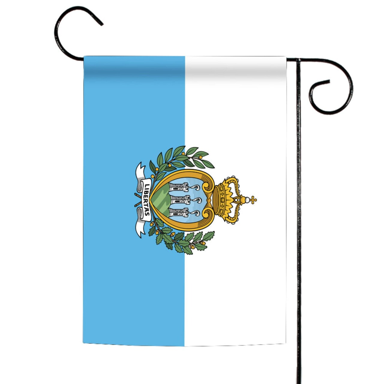 Toland Home Garden White and Blue San Marino Outdoor Garden Flag 18" x 12.5"